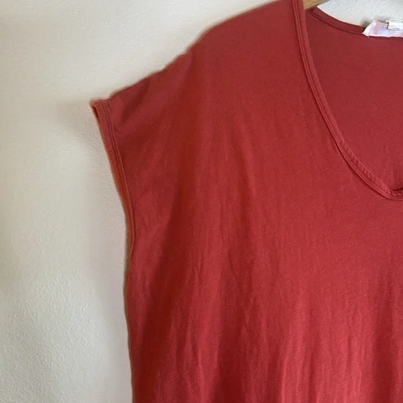 Free People Beach Dress With Pockets Womens Size Small Short Sleeve Burnt Orange - Picture 5 of 10